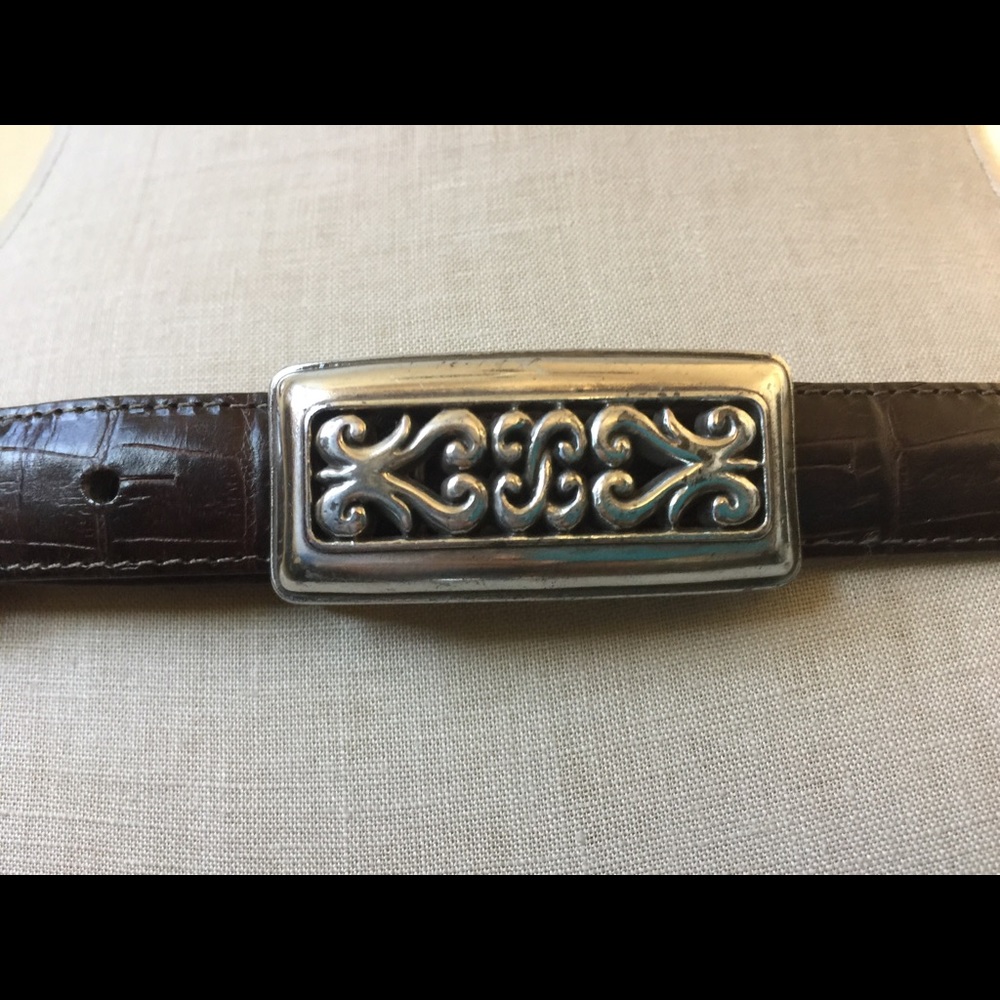 Vintage Brighton Leather Belt Filigree Buckle